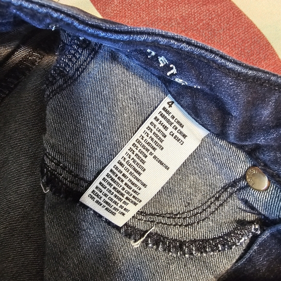 American Eagle Outfitters Blue Jean Shorts Distressed High-Waisted - Picture 4 of 5